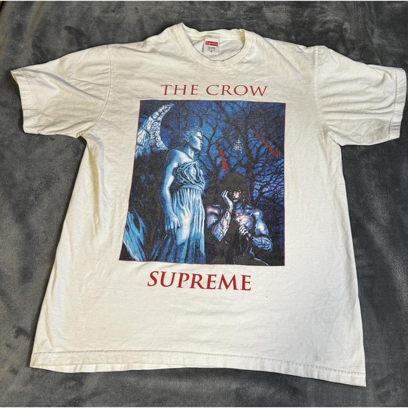 Supreme The Crow Shirt Mens Medium White James O'Barr Graphic Movie Tee 2021 USA - Picture 1 of 12